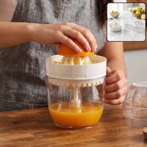Plastic Mini Manual Citrus Lemon Orange Squeezer with Cup
