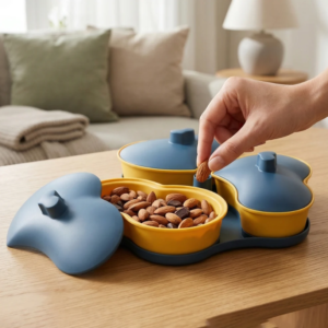 Multipurpose Snack Serving Tray with Lid – Elegant & Convenient