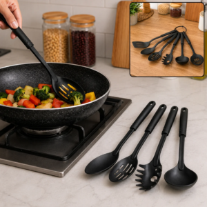 Non-stick Spoon Set – Heat-Resistant Utensils (6 Pc)