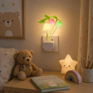 Mushroom LED Night Light – Soft Glow Plug-In Decor lamp